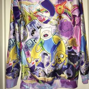 Women 3D Digital Adventure Time Long Sleeve Shirt